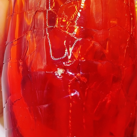 Vintage Kanawha Amberina Small Crackled Glass Pitcher With Cadmium It Glows - Picture 9 of 13